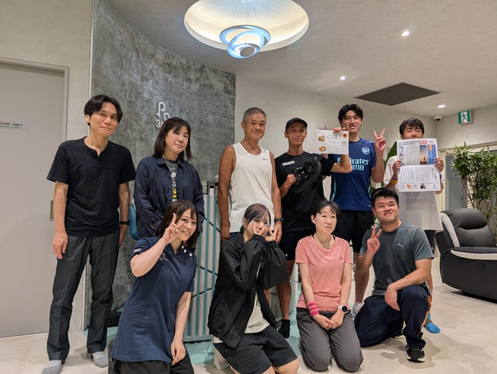 亀戸にあるリカバリーフィットネスサロン 3Poの低酸素ルームを活用したランニングイベントの参加者写真